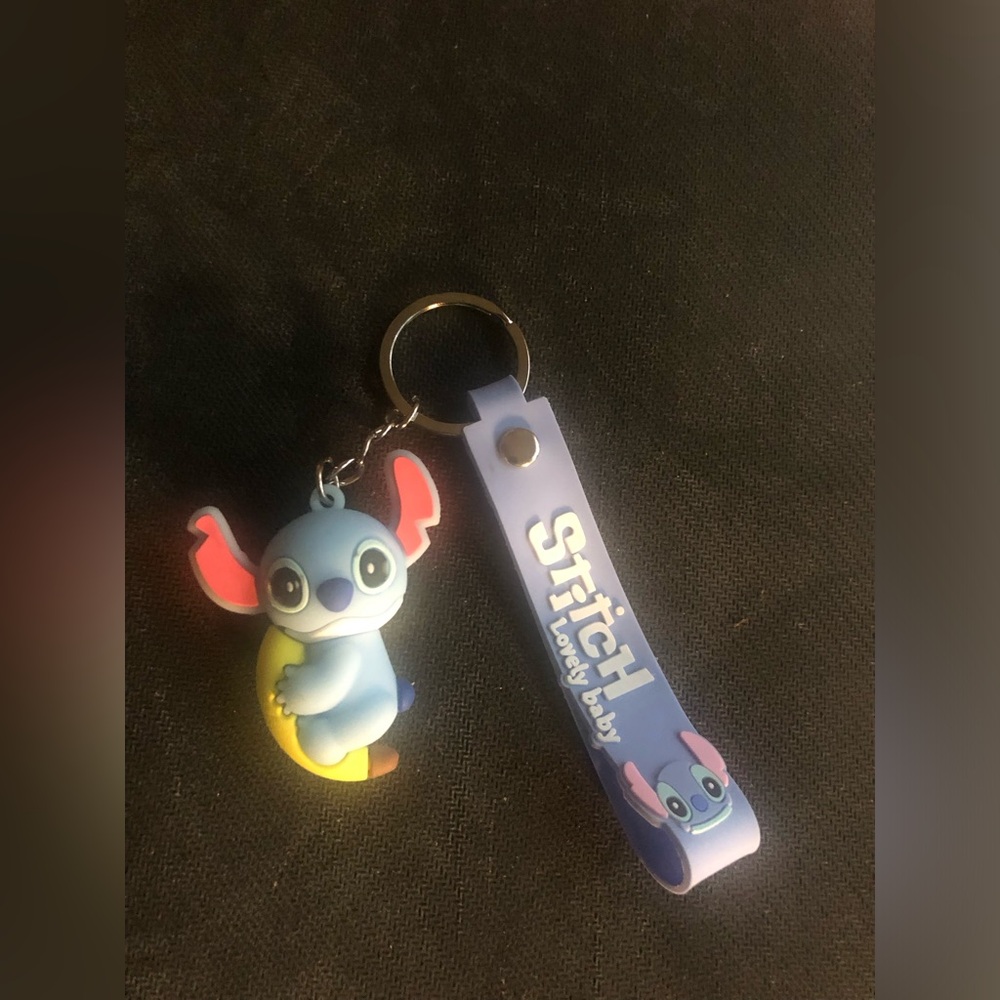 Stitch Silicone Keychain with Strap